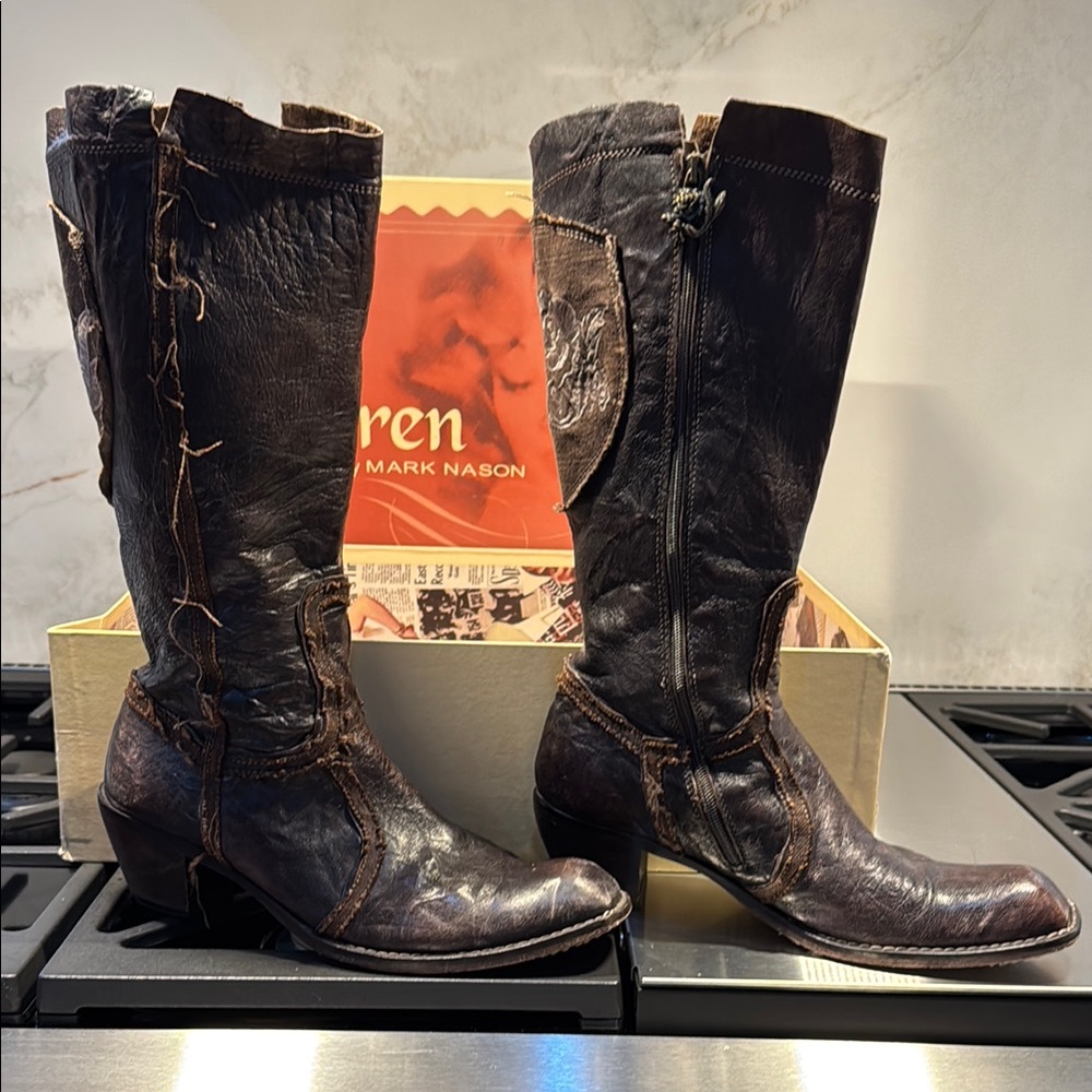 Siren by Mark Nason Distressed Leather Boots